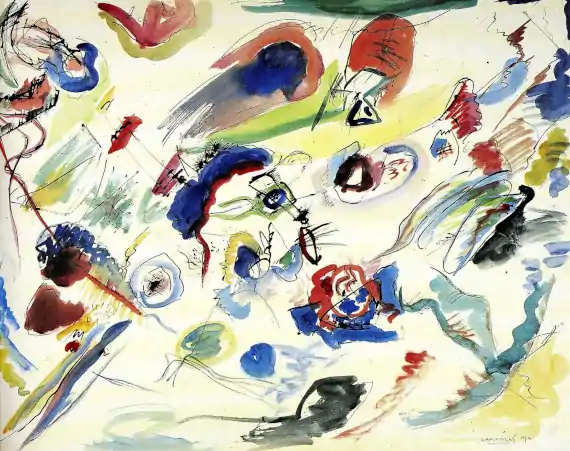 Vasilij Kandinsky - First abstract watercolor; 1910