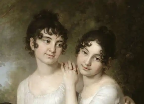 Portrait of the Maistre Sisters - Antoine-Jean Gros; 1796
