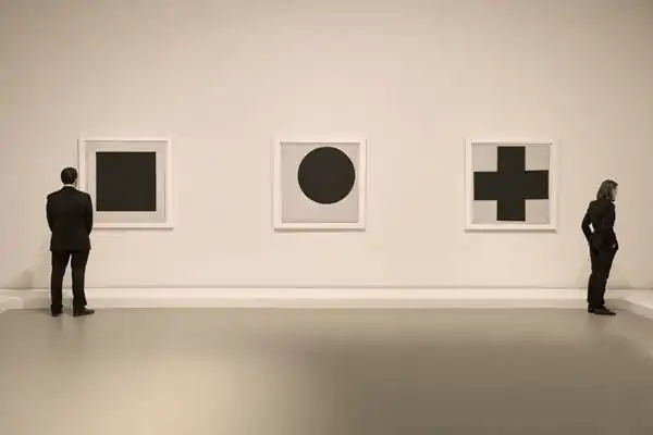 Black Suprematist Square, Black Circle, and Black Cross